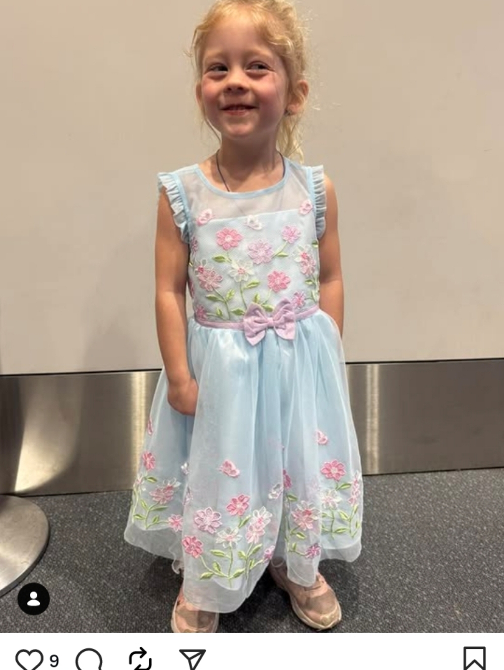 Jona Michelle Girl's Floral  Party Dress